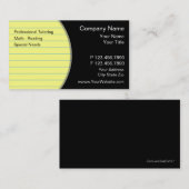 Cartes de visite de professeur (Devant / Derrière)