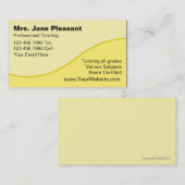 Cartes de visite de professeur (Devant / Derrière)