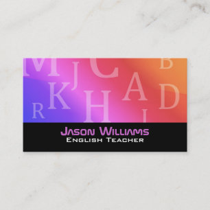 Cartes de visite de professeur d'Anglais