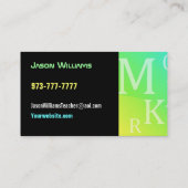 Cartes de visite de professeur d'Anglais (Dos)