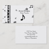 Cartes de visite de professeur de musique (Devant / Derrière)