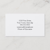 Cartes de visite de professeur de musique (Dos)