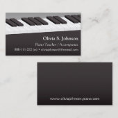 Cartes de visite de professeur de musique de (Devant / Derrière)