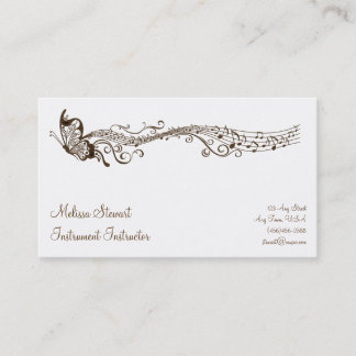 Cartes de visite de professeur de musique de