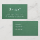 Cartes de visite de professeur de Sciences (Devant / Derrière)