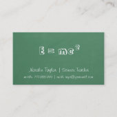 Cartes de visite de professeur de Sciences (Devant)