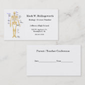 Cartes de visite de professeur de Sciences (Devant / Derrière)