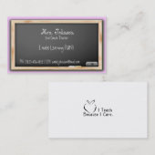 Cartes de visite de professeur de tableau noir (Devant / Derrière)