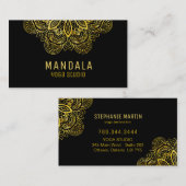 Cartes de visite de professeur de yoga (Devant / Derrière)