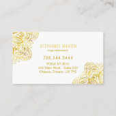 Cartes de visite de professeur de yoga (Dos)