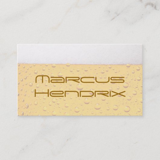 Cartes de visite de professionnel de bière (Devant)