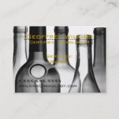 Cartes de visite de professionnel de bouteilles de (Dos)