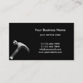 Cartes de visite de professionnel de réparation de (Dos)