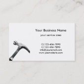 Cartes de visite de professionnel de réparation de (Dos)