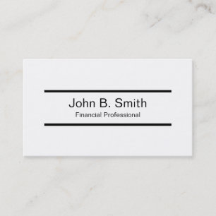 Cartes de visite de professionnel financier