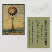 Cartes de visite de profil de la tour Eiffel Steam (Devant / Derrière)