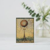 Cartes de visite de profil de la tour Eiffel Steam (Debout devant)