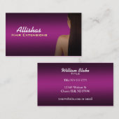 Cartes de visite de prolongements de cheveux (Devant / Derrière)