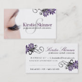 Cartes de visite de prolongements de cil (Devant / Derrière)