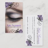 Cartes de visite de prolongements de mèche d'oeil (Devant / Derrière)
