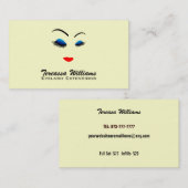 Cartes de visite de prolongements de mèche d'oeil (Devant / Derrière)