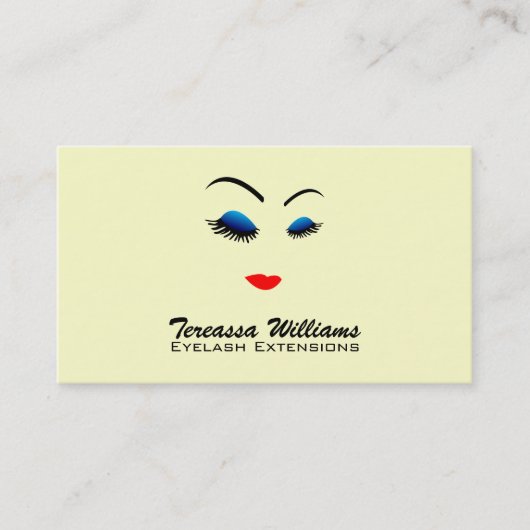 Cartes de visite de prolongements de mèche d'oeil (Devant)