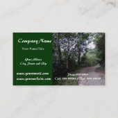 Cartes de visite de promenade du chemin/de nature (Dos)