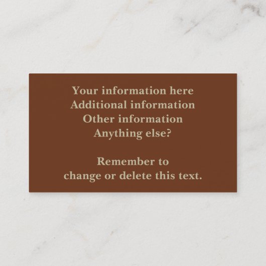 Cartes de visite de prospérité (Dos)