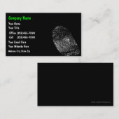 Cartes de visite de protection d'identité (Devant / Derrière)