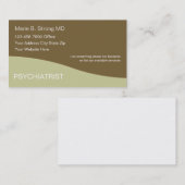 Cartes de visite de psychiatre (Devant / Derrière)