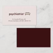 Cartes de visite de psychiatre (Devant / Derrière)