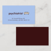 Cartes de visite de psychiatre (Devant / Derrière)