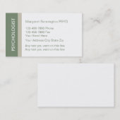 Cartes de visite de psychologue (Devant / Derrière)