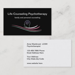 Cartes de visite de psychothérapeute en santé ment