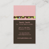 cartes de visite de puériculture (Dos)