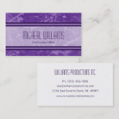 Cartes de visite de Purple Modern CEO Company (Devant / Derrière)