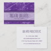 Cartes de visite de Purple Modern Large CEO (Devant / Derrière)