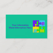 Cartes de visite de puzzle d'équipe (Dos)