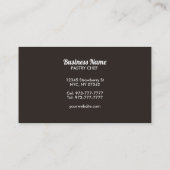 Cartes de visite de quilles d'açai personnalisable (Dos)