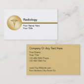 Cartes de visite de radiologie (Devant / Derrière)