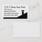 Cartes de visite de ramoneur (Devant / Derrière)