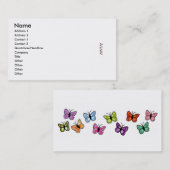 Cartes de visite de rangée de papillon (Devant / Derrière)
