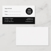 Cartes de visite de rappel de rendez-vous Médicale (Devant / Derrière)