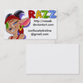 Cartes de visite de Razz (Devant / Derrière)