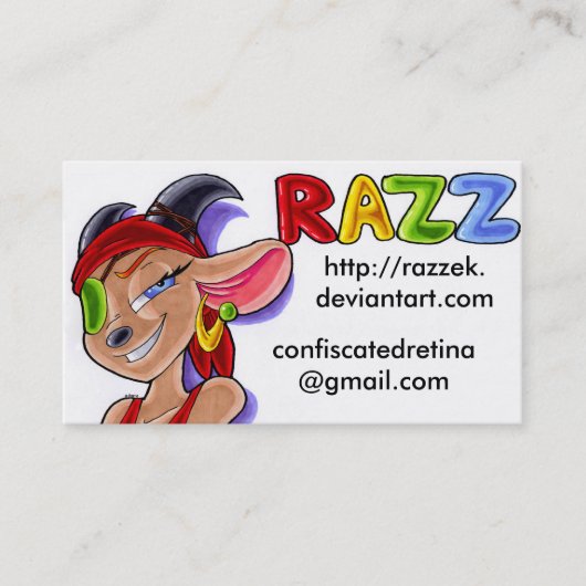 Cartes de visite de Razz (Devant)