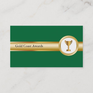 Cartes de visite de récompense et de trophée