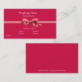 Cartes de visite de Red Bow (Devant / Derrière)