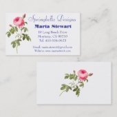 Cartes de visite de Redoute Rose Fleurs (Devant / Derrière)