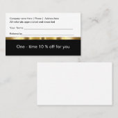 Cartes de visite de référence client classique (Devant / Derrière)