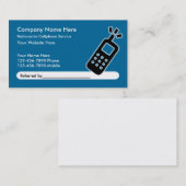 Cartes de visite de référence de service de (Devant / Derrière)